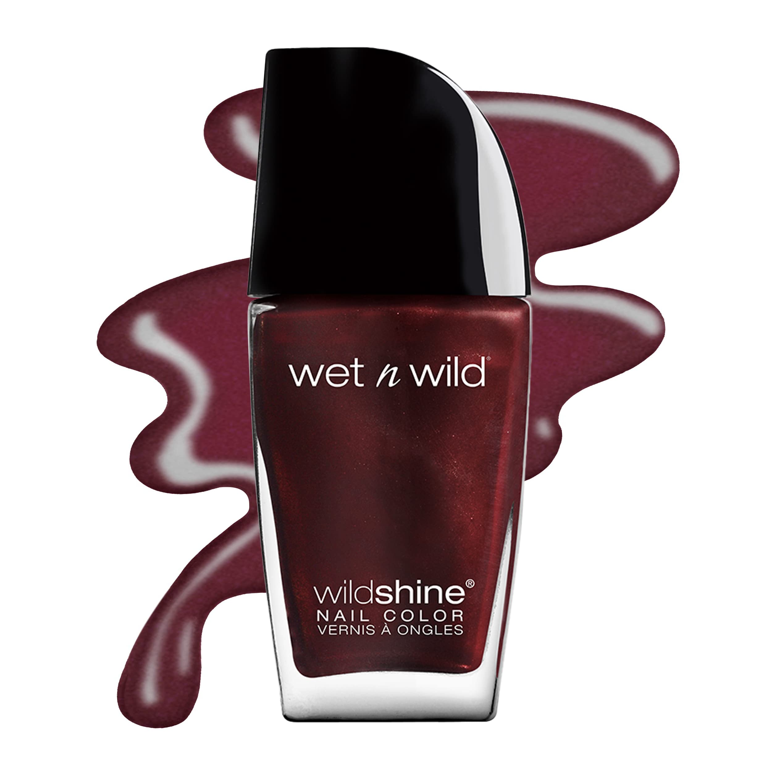 wet n wild Shine Nail Color, Burgundy Frost, 0.41 Fluid Ounce by Wet 'n Wild